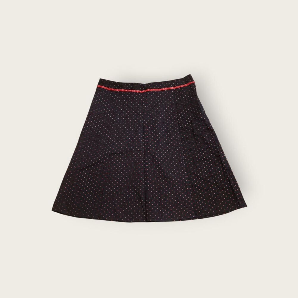 Vintage Y2k early 2000s Star City black and red polka-dot preppy cute skirt